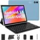 Android 14 Tablet 10.1 inch Tablet 2024 Latest Tablet with Keyboard Mouse 10GB+64GB 1TB Expand 6000mAh Octa-Core Processor Dual Camera WiFi 1280x800 IPS 18W Fast Charging